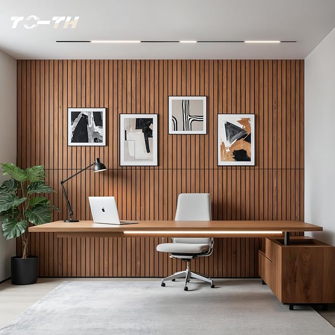 TO-TH Wood-Look Sound Panels, 4 Pack 47.2” x 23.6” Soundproof Wall Panels - Image 7