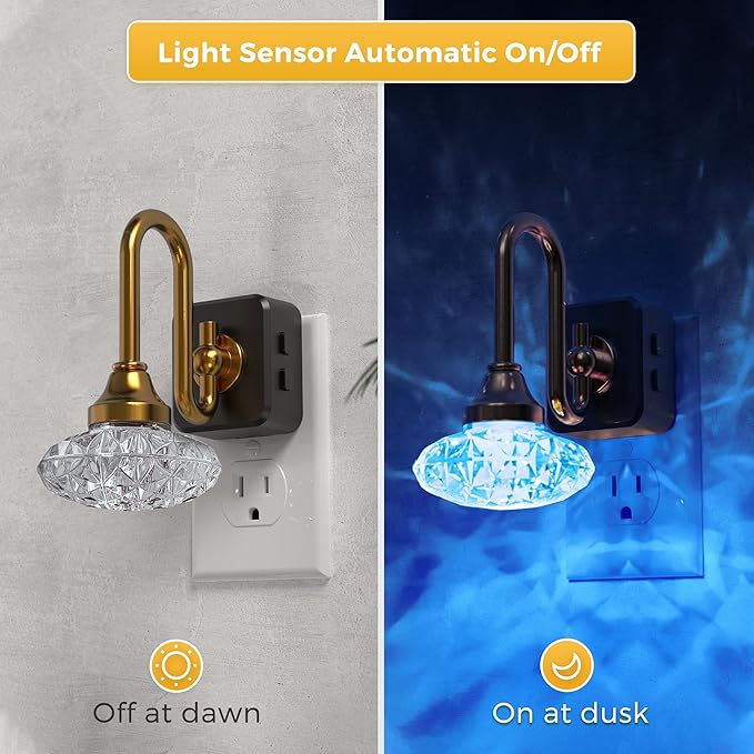 L LOHAS LED Night Lights Plug into Wall, 10-Color Changing RGB Floral Night - Image 3