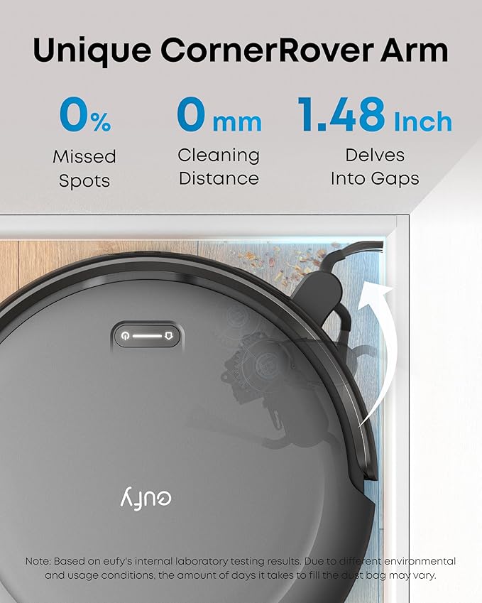 eufy C10 Robot Vacuum Self Emptying, 8 Weeks Hands Free, Advanced Smart Mapping - Image 4