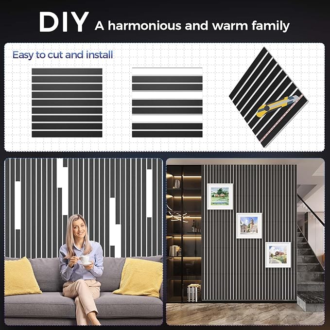 BSHEAD 8 Pack 2-Layer Large Soundproof Wall Panels, 15.7 x 15.7 x 0.43 in Sound - Image 4