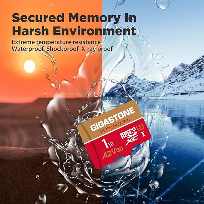 【5-Years Data Recovery】 GIGASTONE 1TB Micro SD Card, 4K Camera Pro, R/W up to - Image 7