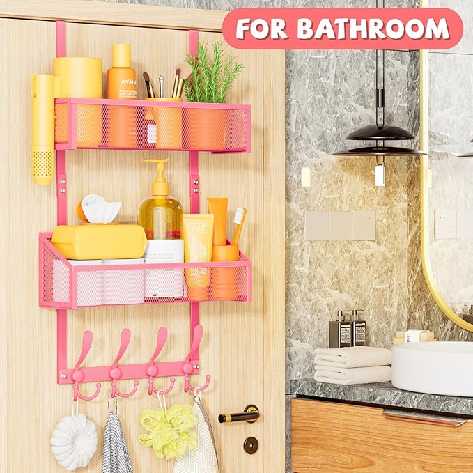 Kaiferty Over The Door Hooks Organizer, Coat Rack Over The Door Storage Hanger - Image 8