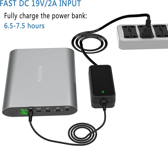 Krisdonia Portable Laptop Charger 185Wh/50000mAh External Battery Pack Power - Image 6