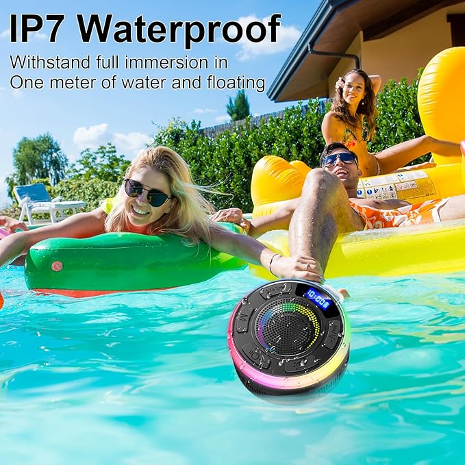 Shower Bluetooth Speaker IPX7 Waterproof, Portable Bluetooth Speakers - Image 4