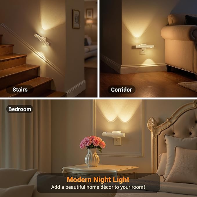 JandCase LED Night Light, Modern Night Lights Plug into Wall, Soft White 3000K - Image 6
