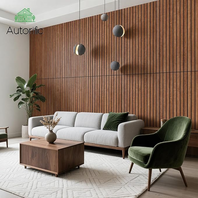 AUTORIFIC Wood Veneer Sound Panels, 10 Pack 47.2”x23.6” Wall Panels, Decorative - Image 6