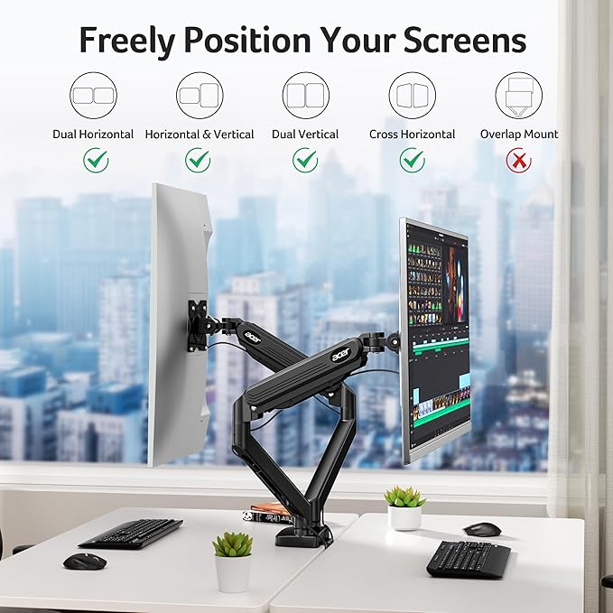 Acer Dual Monitor Arm, Computer Desk Arm - Image 5
