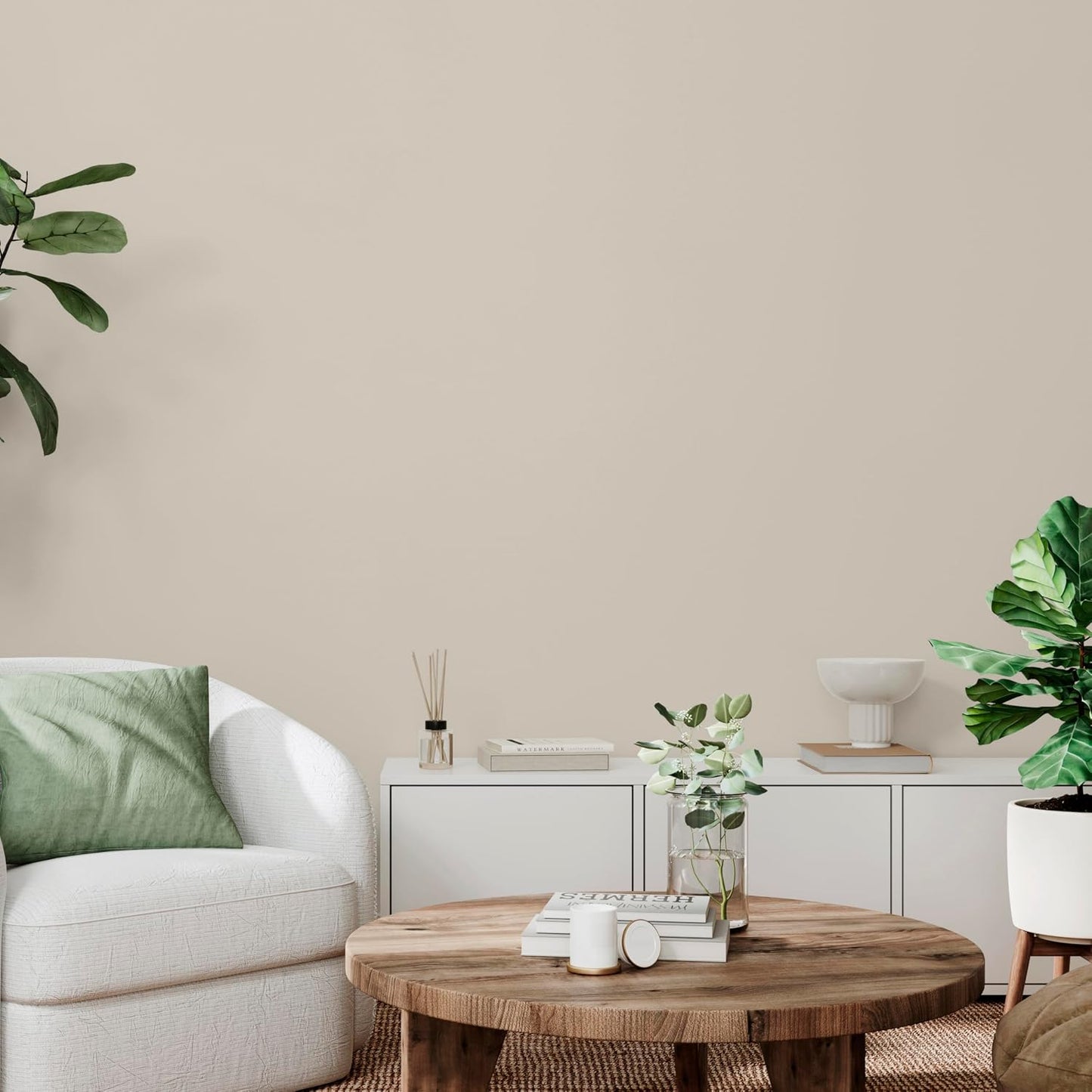 Rust-Oleum Color Spark Paint & Primer, Tribeca, Matte | Sophisticated warm greige-taupe. One-coat coverage for walls, trim & ceilings; washable & durable. Gallon.