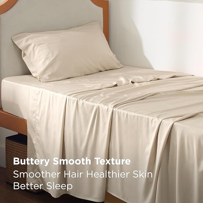 Bedsure Cooling Sheets Twin XL, Rayon Derived from Bamboo, Breathable & Soft - Image 5