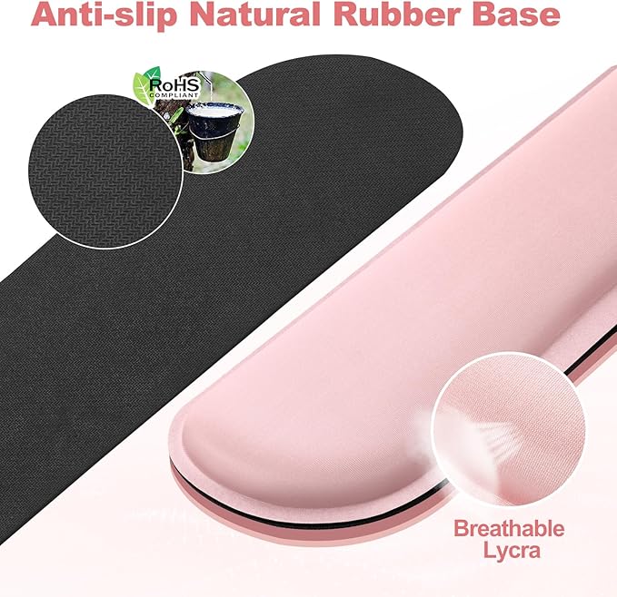 Gimars Upgrade Cleanable PU Leather Keyboard Wrist Pillow Rest Pad, Enlarge - Image 3