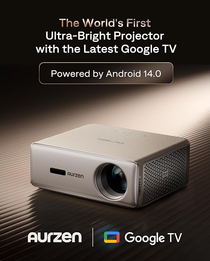 Aurzen EAZZE D1 MAX Upgraded Google TV Smart Projector 4K Supported, 1000 ANSI - Image 2