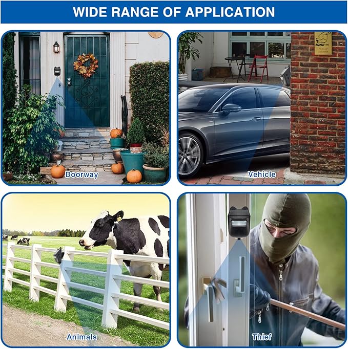 Solar Wireless Driveway Alarm Outdoor Weather-Resistant Motion Sensor Detector - Image 7