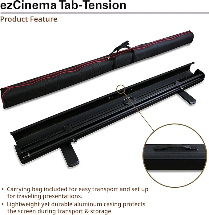 Elite Screens ezCinema Tab-Tension, Tab-Tensioned Scissor-Backed, Manual Pull - Image 6