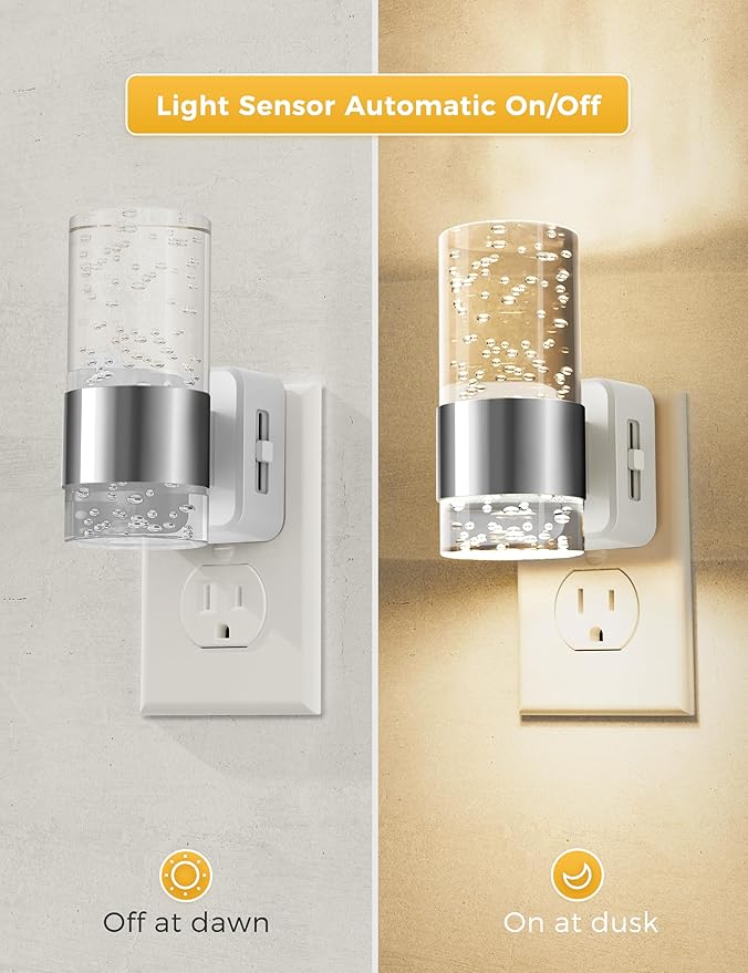 L LOHAS LED Night Light, Dimmable Night Lights Plug into Wall, Acrylic - Image 2