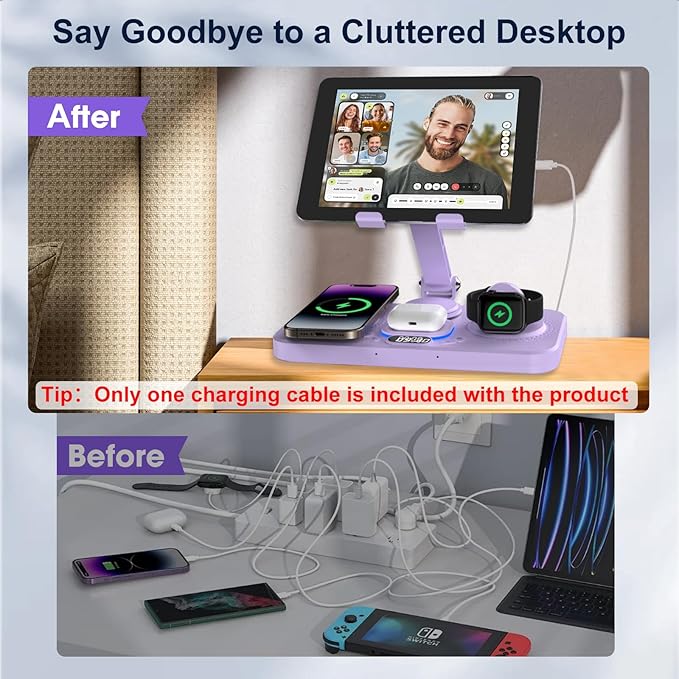 30W Charging Station for Apple Products, Foldable Wireless Charger - Image 6