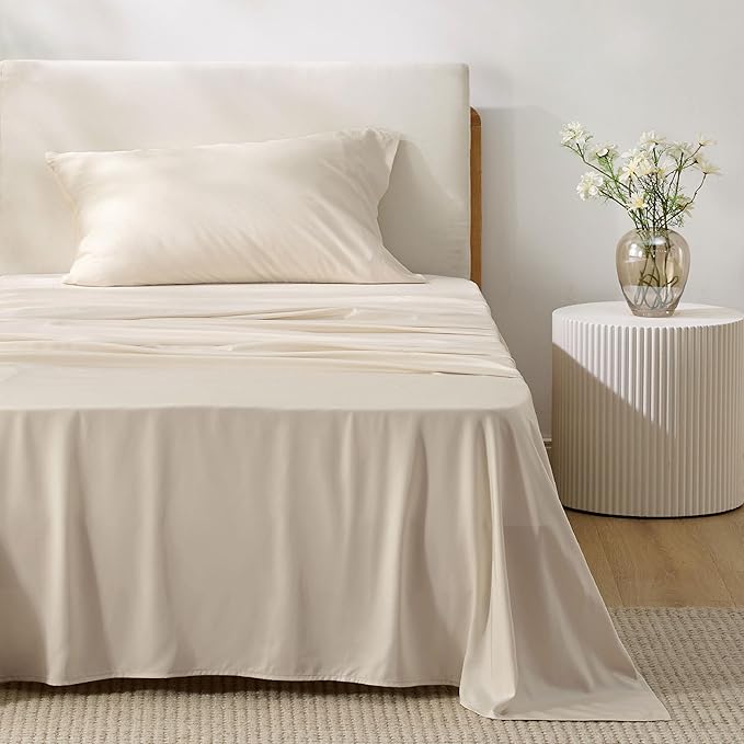 Bedsure Cooling Sheets Twin XL, Rayon Derived from Bamboo, Breathable & Soft - Image 2