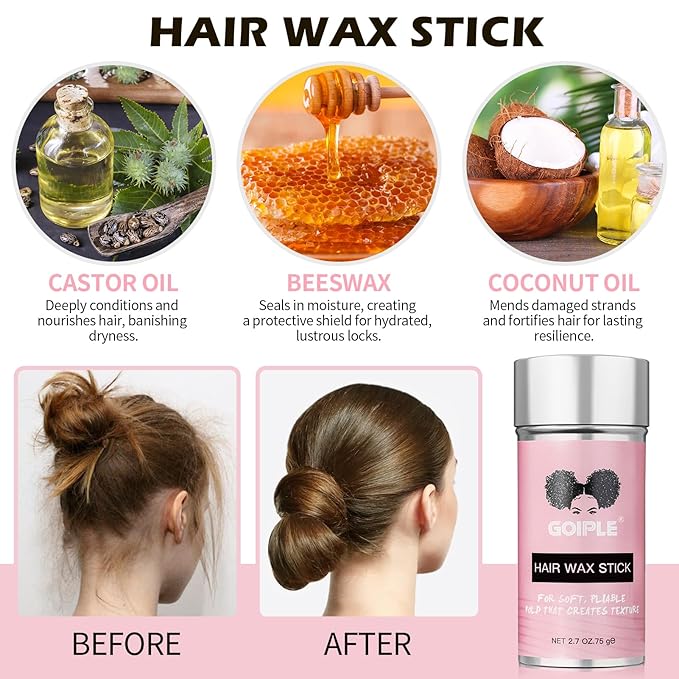 Slick Back Hair Brush & Wax Stick Set - Image 3