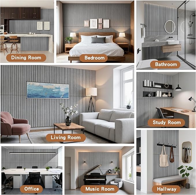 AUTORIFIC Wood Veneer Sound Panels, 10 Pack 47.2”x23.6” Wall Panels, Decorative - Image 7