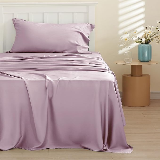Bedsure Cooling Sheets Twin XL, Rayon Derived from Bamboo, Breathable & Soft - Image 2