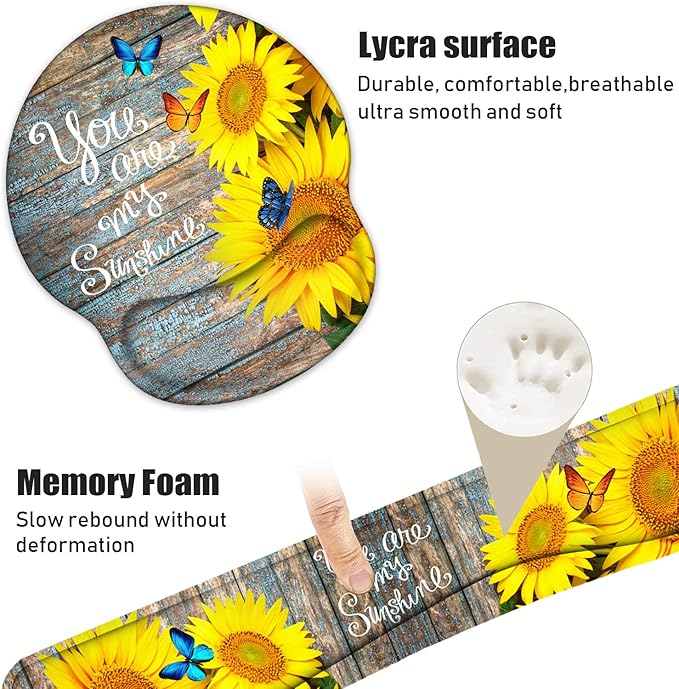 Keyboard Wrist Rest and Mouse Pad Wrist Support Set - Image 6