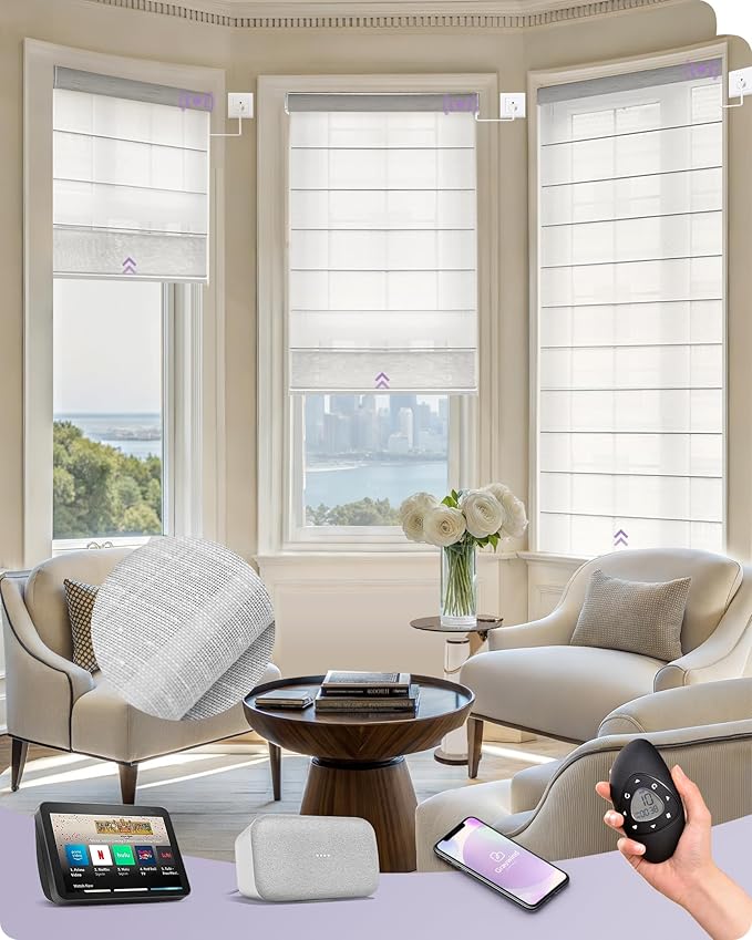 Graywind Smart Roman Shades 20% Blackout Compatible by Graywindbeyondshading