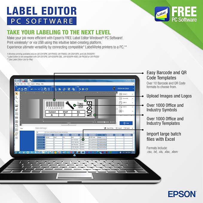 LABELWORKS Epson LW-PX900 Industrial Label Maker - Image 8