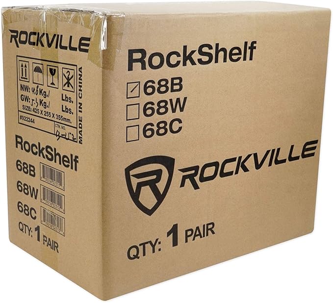 Rockville Pair RockShelf 68B V2 400W Black 6.5" Home Bookshelf Speakers - Image 7