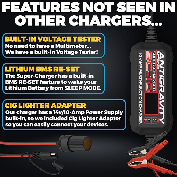 Antigravity SC-10 Super-Charger 10A Smart Battery Charger & Maintainer - Image 6