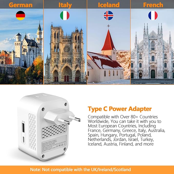 Shayangyoung Voltage Converter US to Europe, 220V to 110V Converter - Image 5