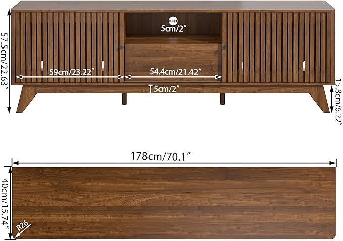 Oubayajia Mid Century Modern TV Stand - Image 2