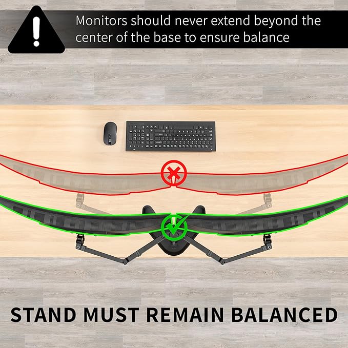VIVO Dual LED LCD Monitor Mount, Free-Standing Desk Stand - Image 3
