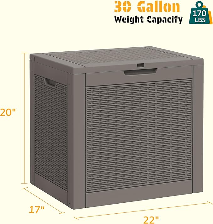 NUNU LAB 30 Gallon Outdoor Storage Box Waterproof, Outside Package Delivery - Image 3