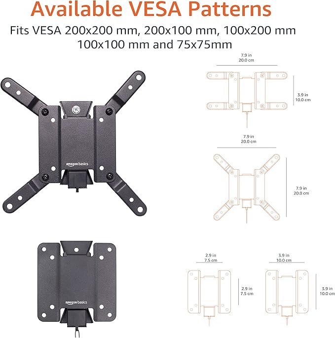 Amazon Basics Tilt TV Wall Mount fits 12-40 inch TVs and VESA 200x200 - Image 11