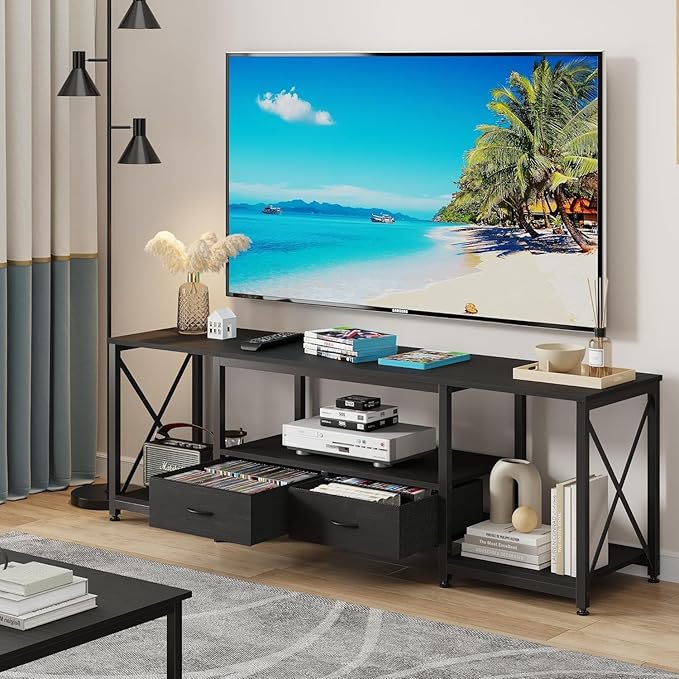 GYIIYUO TV Stand with Fabric Drawer - Image 6