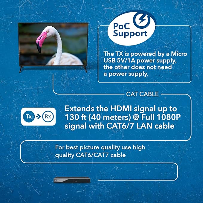 OREI HDMI Over Ethernet Extender– HDMI 1.4 - Image 8