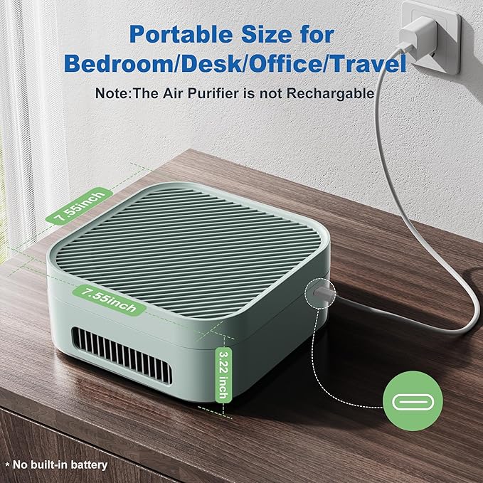 Air Purifiers for Home 600 Sq.Ft, TDBYWAE H13 True HEPA Air Purifier - Image 2
