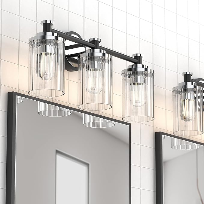 PHIXART Bathroom Lighting Fixtures Black and Chrome Bathroom Vanity Light - Image 3