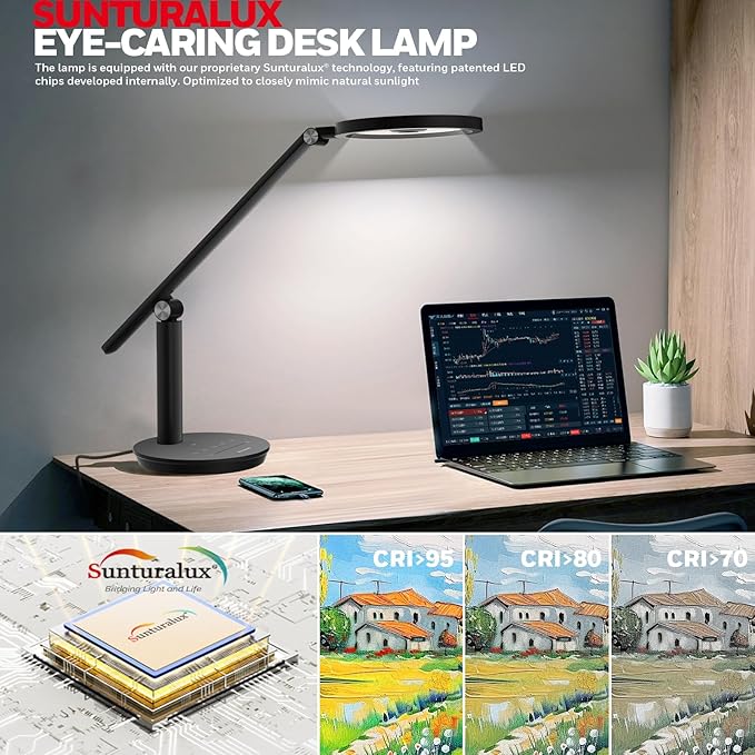 Honeywell Desk Lamp for Home Office, H6 Sunturalux™ Eye-Caring Led Desk Light - Image 4