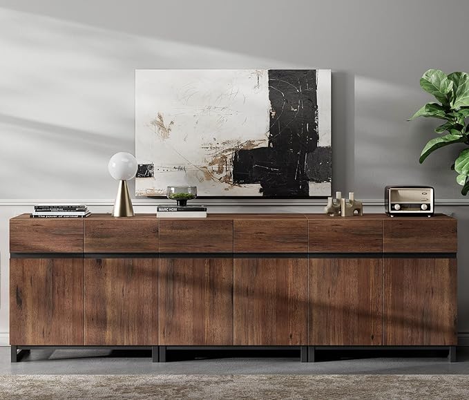 Wampat Modern TV Stand for 100 inch TVs, 3 in 1 Entertainment Center Console - Image 8