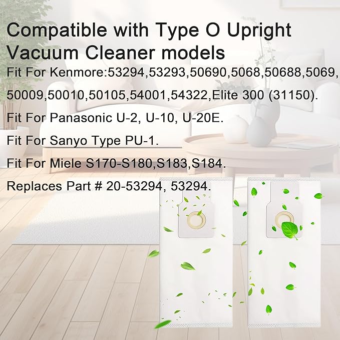 10 Pack 53294 Style O HEPA Cloth Vacuum Bags Fit - Image 3