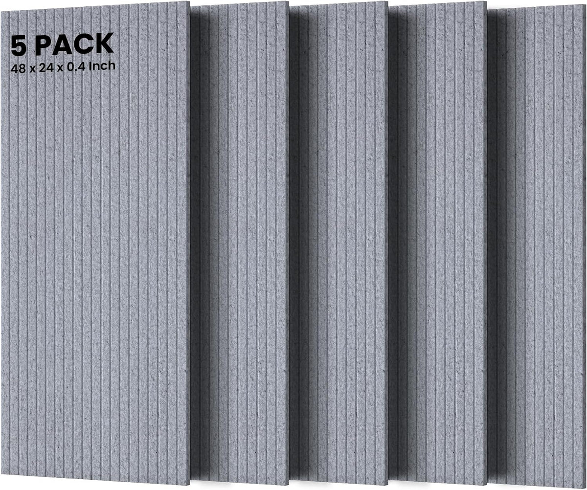 5 Pack Acoustic Panels, Premium Wall Sound Absorbing Panels, Decorative Sound