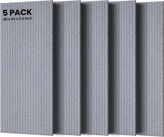 5 Pack Acoustic Panels, Premium Wall Sound Absorbing Panels, Decorative Sound