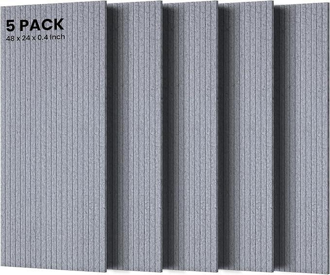 5 Pack Acoustic Panels, Premium Wall Sound Absorbing Panels, Decorative Sound by TO-TH