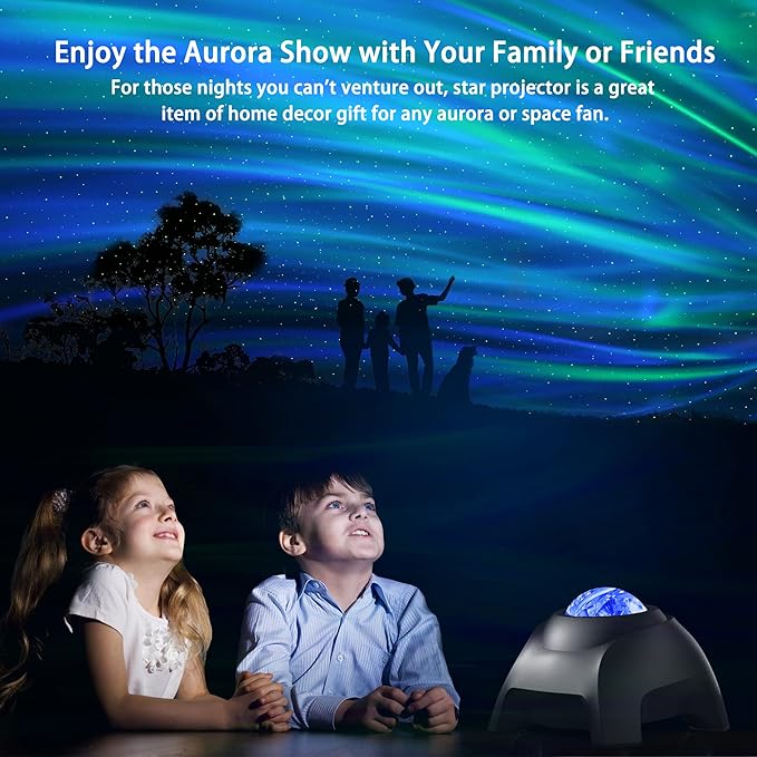 AIRIVO Northern Lights Aurora Projector, Star Projector Music Speaker, - Image 6