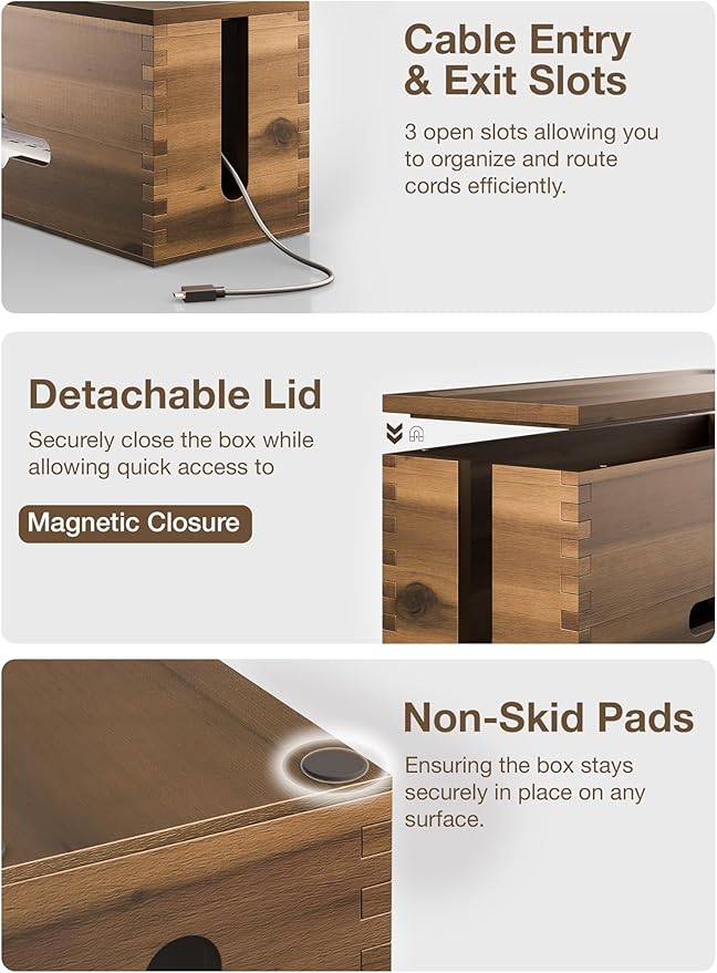 TIDITA Acacia Large Cable Management Box - Image 3