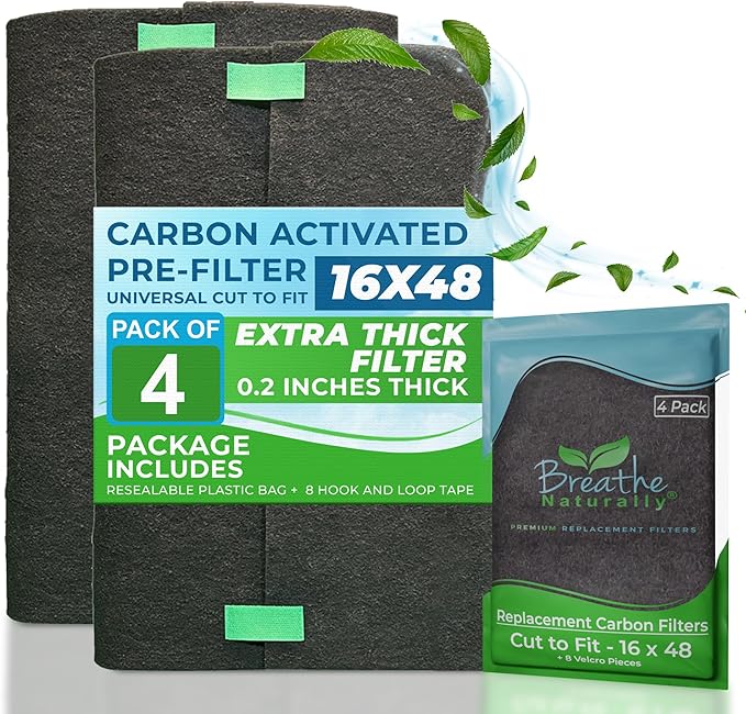 Breathe Naturally Universal Cut To Fit Carbon Activated Air Filter by BreatheNaturally