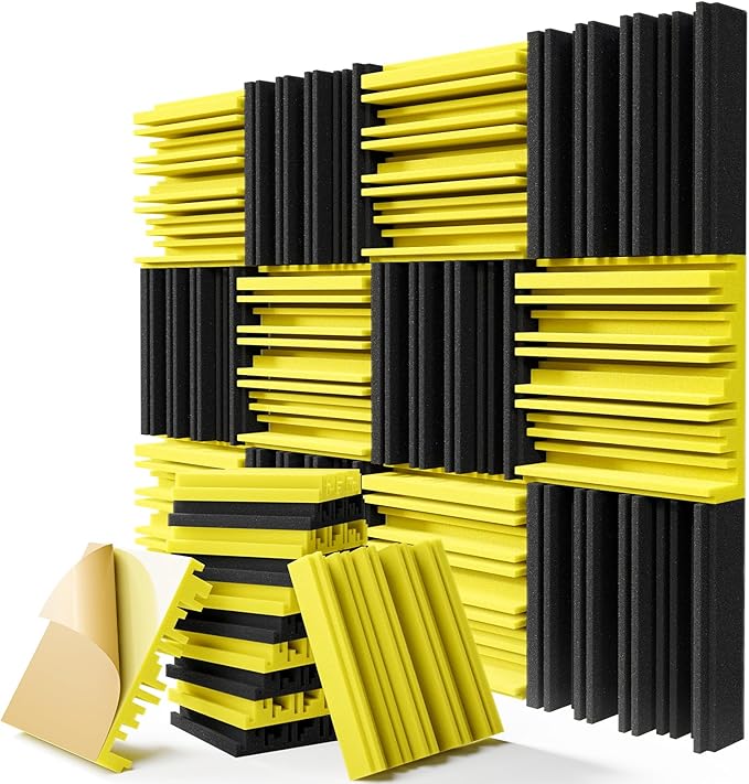 Upgrade 12-Pack Self-adhesive Sound Proof Foam Panels, Decorative Soundproof by ZELMINE