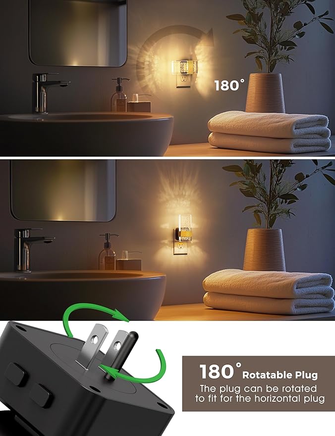 L LOHAS LED Night Lights Plug Into Wall, Color Changing Night Light - Image 4