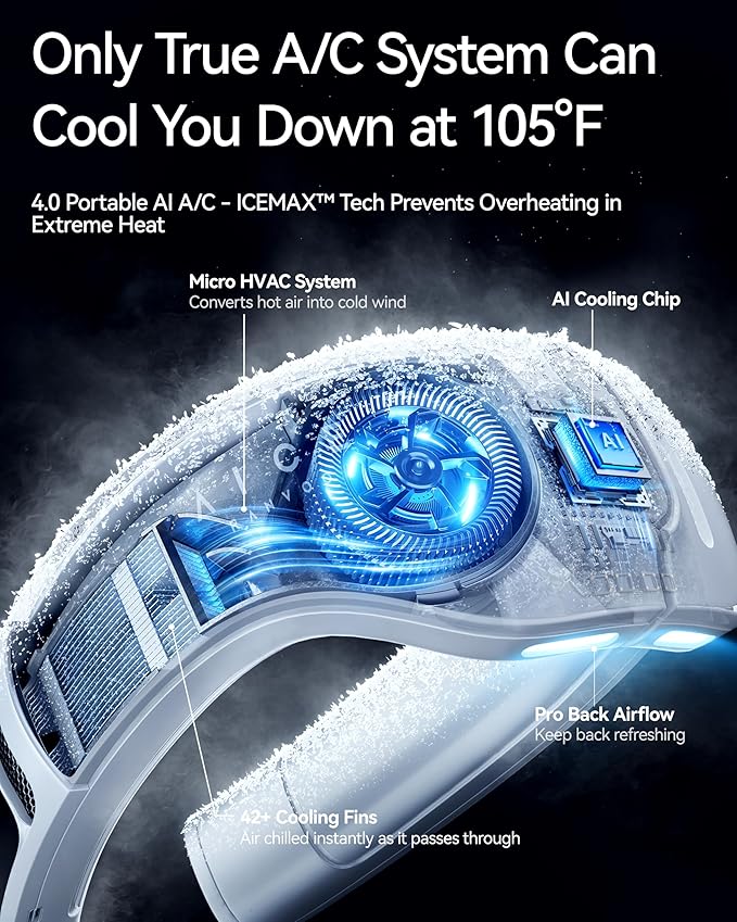 RANVOO AICE LITE Plus 2025 Max Cooling Airflow Neck Air Conditioner, Ultimate - Image 3