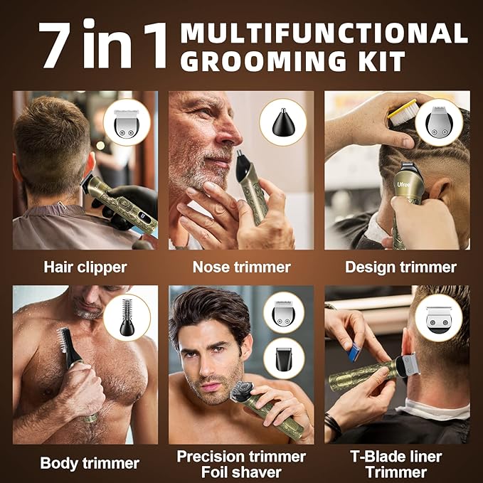 Ufree Beard Trimmer for Men, Electric Razor Shaver, Cordless Hair Clipper - Image 3